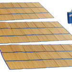 3er-Set faltbare Bast-Strandmatten mit Tragegriffen, 180 x 90 cm
