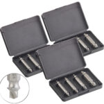 3x 4-tlg. Schrauben-Ausdreher-Set aus HSS-Stahl