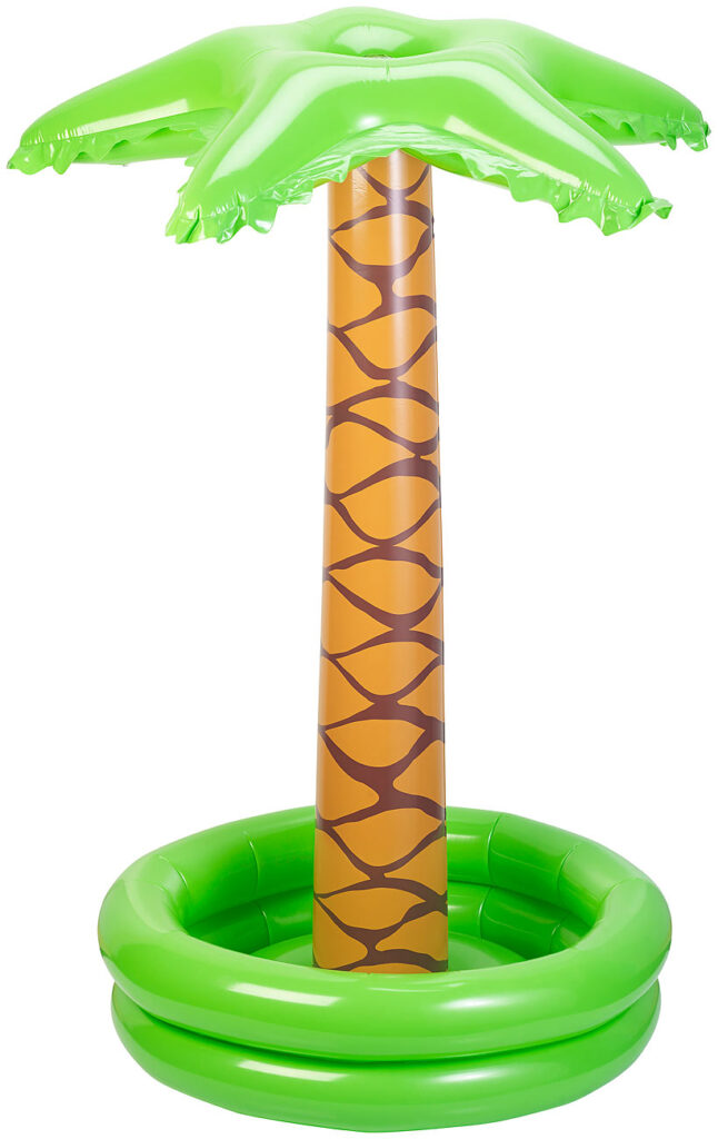 Aufblasbare Palme mit integriertem Wassersprinkler für Kinder Aufblasbare Palme mit integriertem Wassersprinkler für Kinder