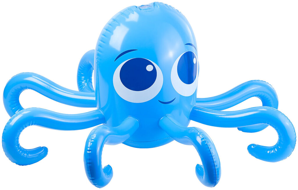 Aufblasbarer Oktopus mit integriertem Wassersprinkler für Kinder Aufblasbarer Oktopus mit integriertem Wassersprinkler für Kinder
