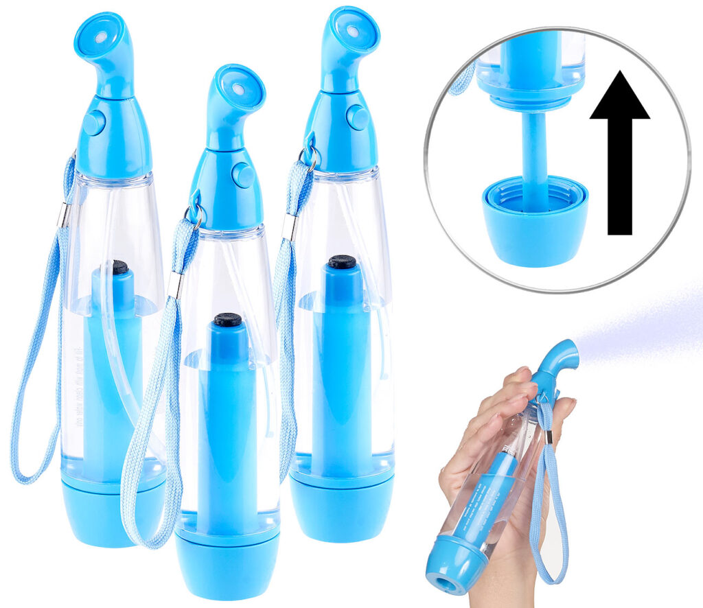 3er-Set Pumpdruck-Wasser-Zerstäuber zur Abkühlung an warmen Tagen
