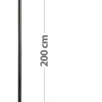Solar-LED-Gartenleuchte mit 200-cm-Lampenmast und Akku, 15 Lumen