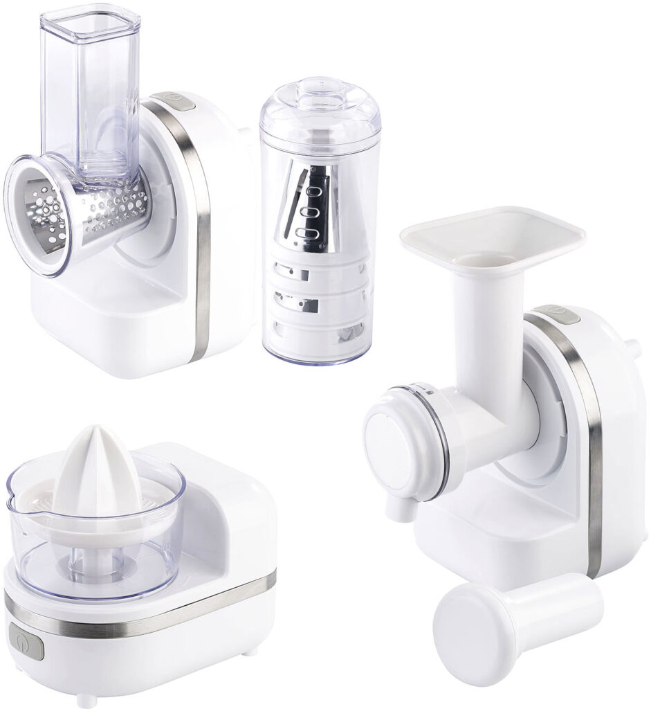 3in1 Dessert-Maker, Gemüse-Reibe & Saftpresse, 150 Watt 3in1 Dessert-Maker, Gemüse-Reibe & Saftpresse, 150 Watt