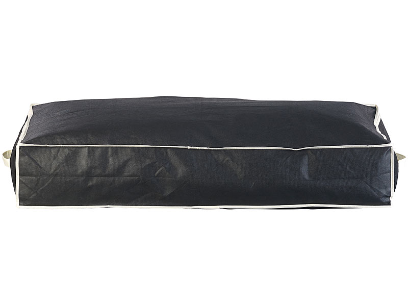 Unterbettkommode mit Sichtfenster & Handgriffen, 100 x 48 x 18cm, schwarz Unterbettkommode mit Sichtfenster & Handgriffen, 100 x 48 x 18cm, schwarz