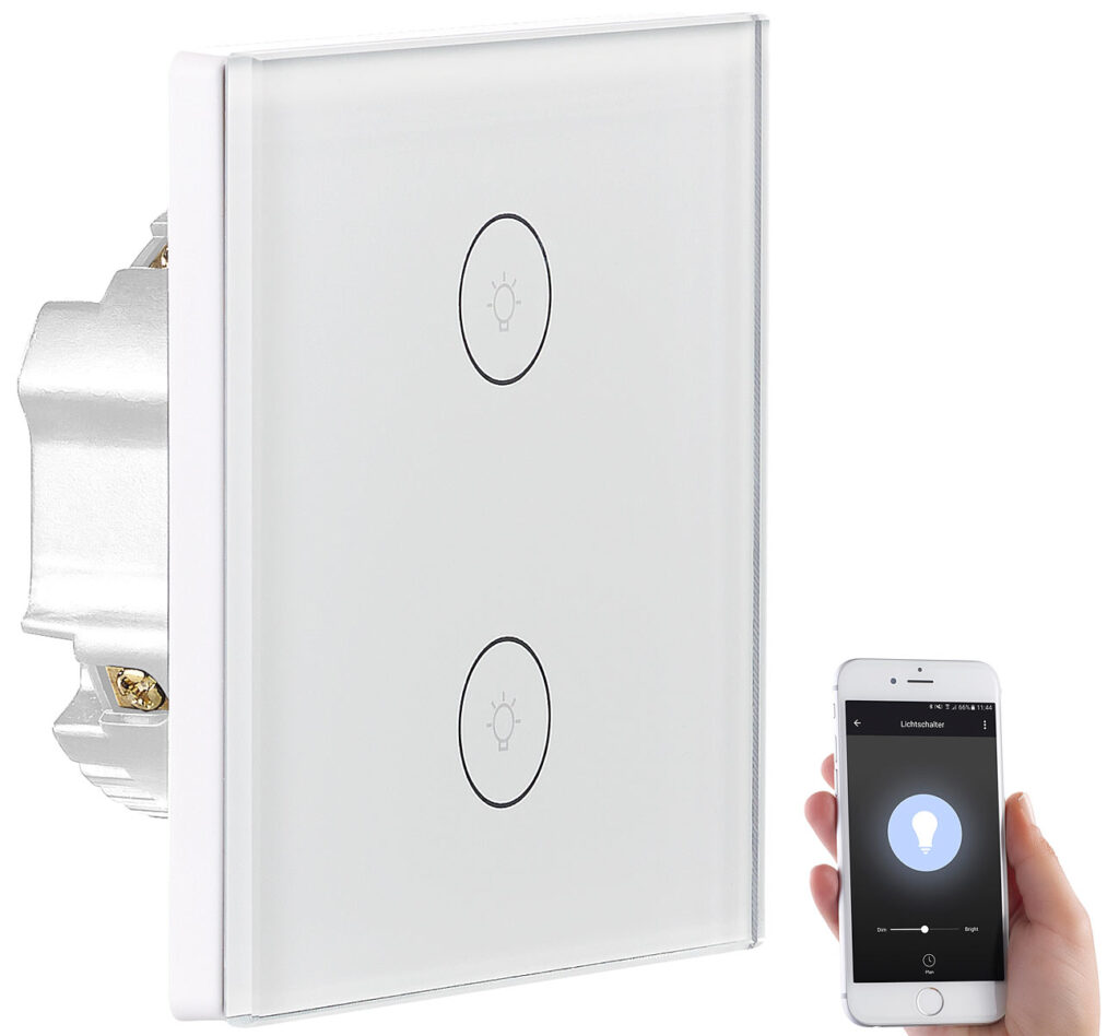 Touch-Doppel-Lichttaster, Amazon Alexa & Google Assistant kompatibel Touch-Doppel-Lichttaster, Amazon Alexa & Google Assistant kompatibel