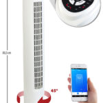 Turmventilator mit WLAN und App, für Siri, Alexa und Google Assistant