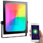 Outdoor-Fluter mit RGB-CCT-LEDs, Bluetooth & App, 4.500 Lumen, 60 Watt, IP65