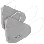 2er-Set Mund-Nasen-Stoffmaske mit Filter-Textil, waschbar, Grösse M
