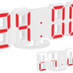 Kompakte USB-LED-Tisch- und Wanduhr, 7-Segment-Ziffern, 2 Farben