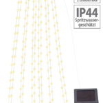 Solar-Tannenbaum-Überwurf-Lichterkette, 12 Girlanden, 300 LEDs, IP44