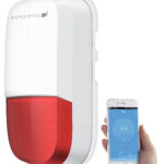 WLAN-Outdoor-Sirene mit Blinklicht und 95 dB, IP54, ELESION-kompatibel