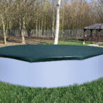 Gewebe-Abdeckplane XXL Rund für Pool, Trampolin, 460 x 17 cm (Ø x H)
