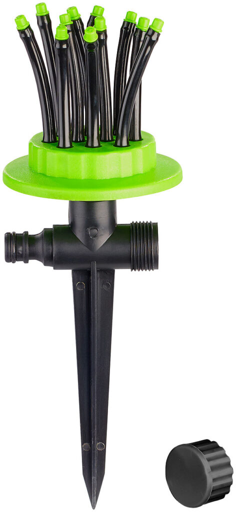 Gartensprinkler mit 12 biegsamen Düsen