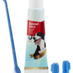 4in1-Zahnpflege-Set für Hundemit Zahnpasta, Zahnbürste, Fingerbürsten