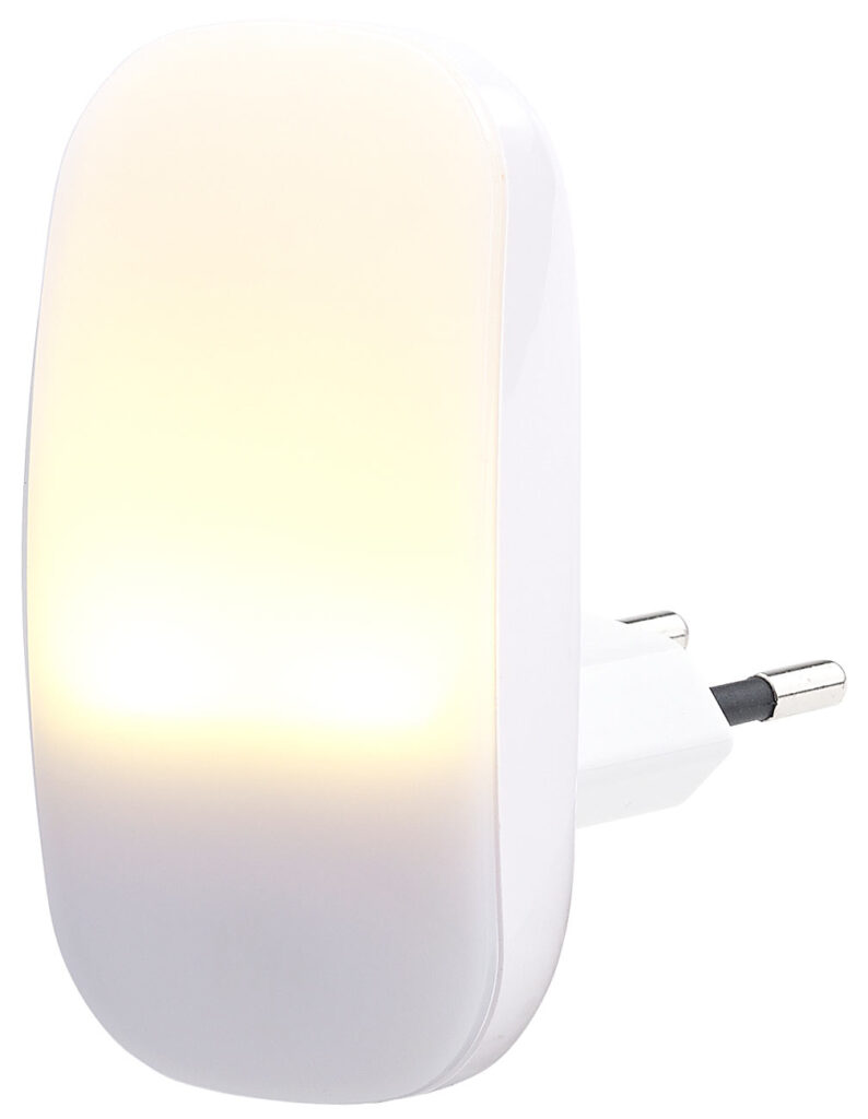 Kompaktes LED-Steckdosen-Nachtlicht, Dämmerungssensor, 1 lm, 0,25 Watt Kompaktes LED-Steckdosen-Nachtlicht, Dämmerungssensor, 1 lm, 0,25 Watt