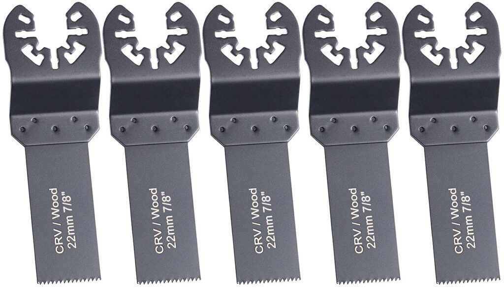 Standard-Tauchsägeblatt, 22mm, CRV, Schnellspannung, 5er-Set Standard-Tauchsägeblatt, 22mm, CRV, Schnellspannung, 5er-Set