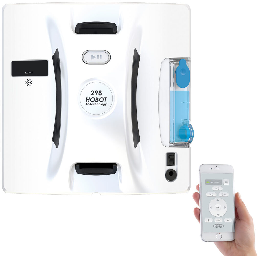 Profi-Fensterputz-Roboter mitSprüh-Funktion, Bluetooth, App-Steuerung