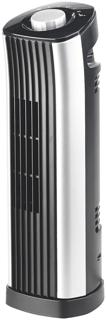 Tisch-Säulenventilator mit 75°-Oszillation, 2 Stufen, 24 Watt Tisch-Säulenventilator mit 75°-Oszillation, 2 Stufen, 24 Watt