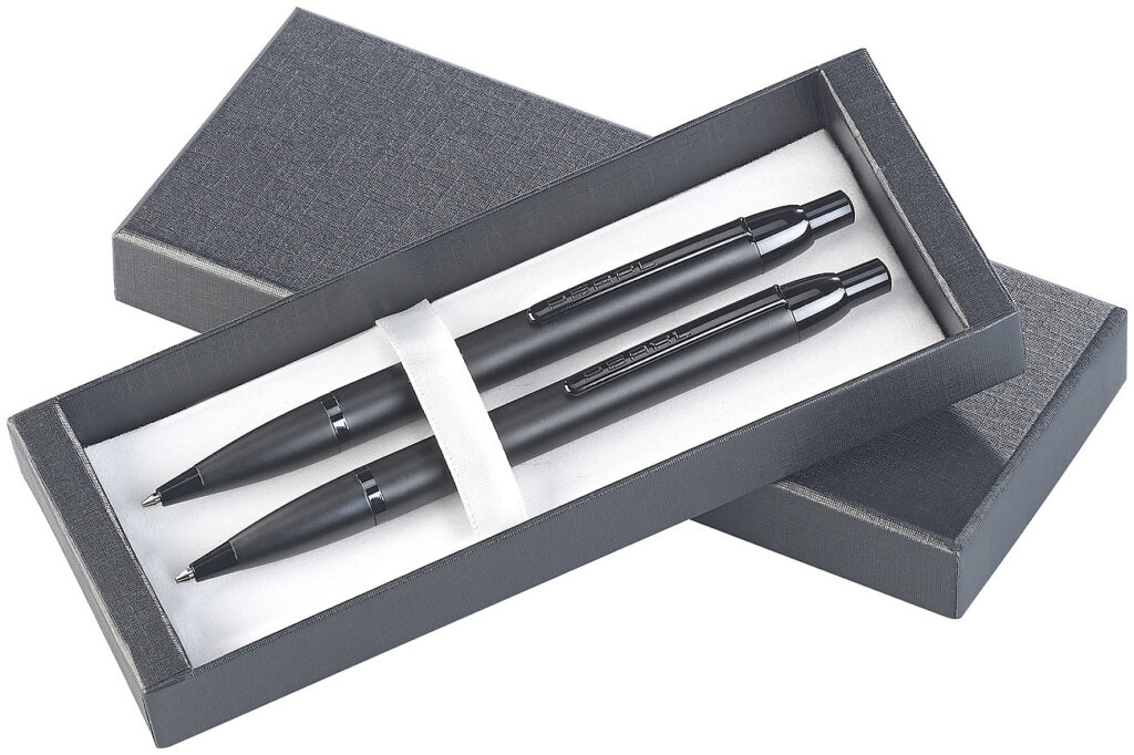 Hochwertiges Druck-Kugelschreiber & -Bleistift-Set in Geschenkbox Hochwertiges Druck-Kugelschreiber & -Bleistift-Set in Geschenkbox