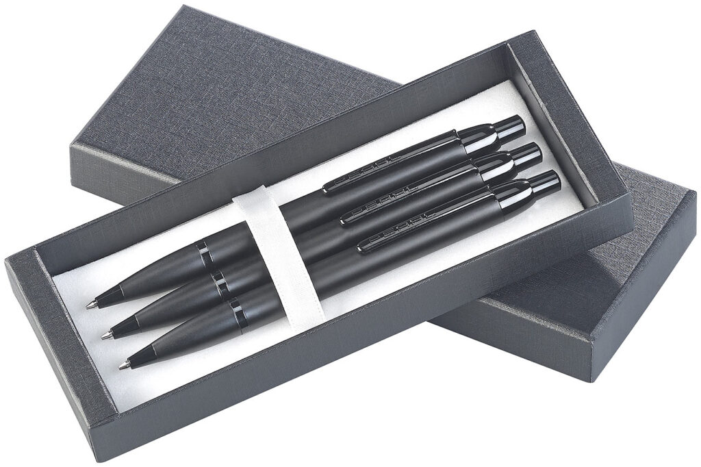 3er-Set hochwertige Druck-Bleistifte, Metall, in Aufbewahrungsbox 3er-Set hochwertige Druck-Bleistifte, Metall, in Aufbewahrungsbox