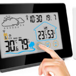 Funk-Wetterstation mit Aussensensor, Display-Touchfunktion, Wettertrend