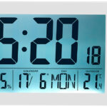 XL-Funkuhr mit Doppel-Wecker, Thermo-/Hygrometer, Tag und Datum, weiss