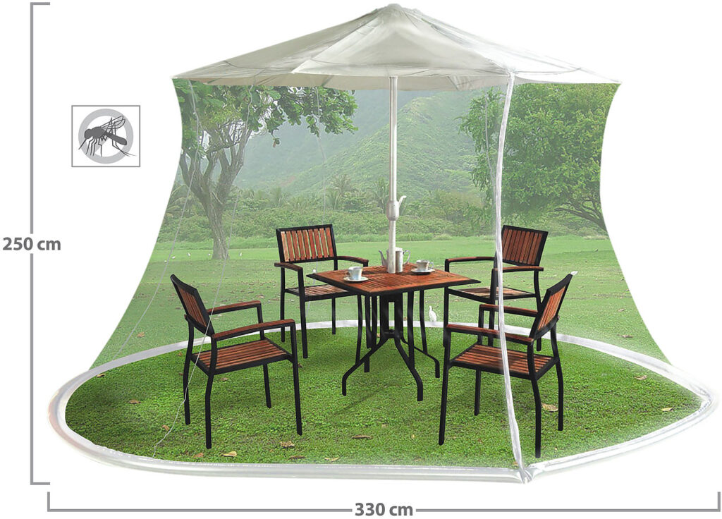 Moskitonetz für Sonnenschirme, 330 x 250 cm, 220 Mesh, weiss Moskitonetz für Sonnenschirme, 330 x 250 cm, 220 Mesh, weiss