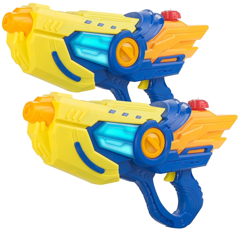 2er-Set batteriebetriebene Wasserpistolen, LED-Lichteffekt , je 600 ml 2er-Set batteriebetriebene Wasserpistolen, LED-Lichteffekt , je 600 ml