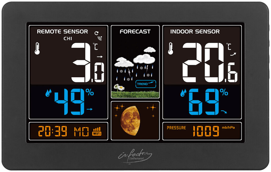 WLAN-Funk-Wetterstation mit Aussensensor, XL-Farbdisplay und App WLAN-Funk-Wetterstation mit Aussensensor, XL-Farbdisplay und App