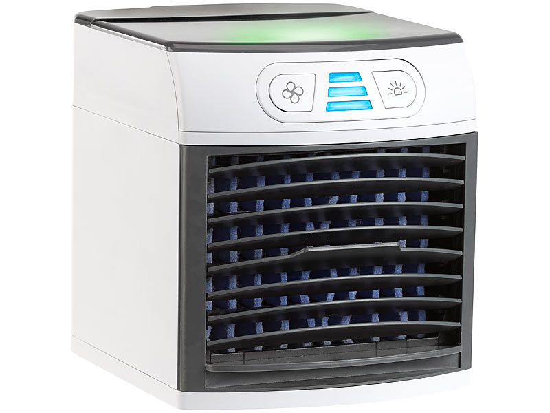 2in1-Tisch-Luftkühler und -Luftbefeuchter, Ultraschall-Vernebler, LEDs 2in1-Tisch-Luftkühler und -Luftbefeuchter, Ultraschall-Vernebler, LEDs