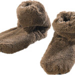 Aufwärmbare Flausch-Stiefel mit Traubenkern-Füllung, Grösse 42 – 44