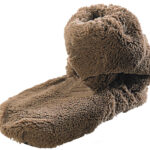 Aufwärmbare Flausch-Stiefel mit Traubenkern-Füllung, Grösse 36 – 38