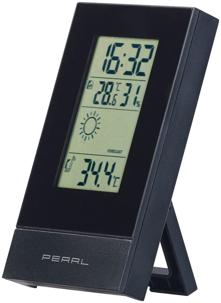 Digitale Wetterstation mit Uhrzeit, Wecker und Wetterprognose Digitale Wetterstation mit Uhrzeit, Wecker und Wetterprognose