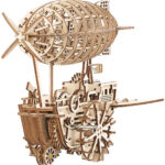 Aufziehbares Holz-Luftschiff im Steampunk-Stil, 349-teiliger Bausatz