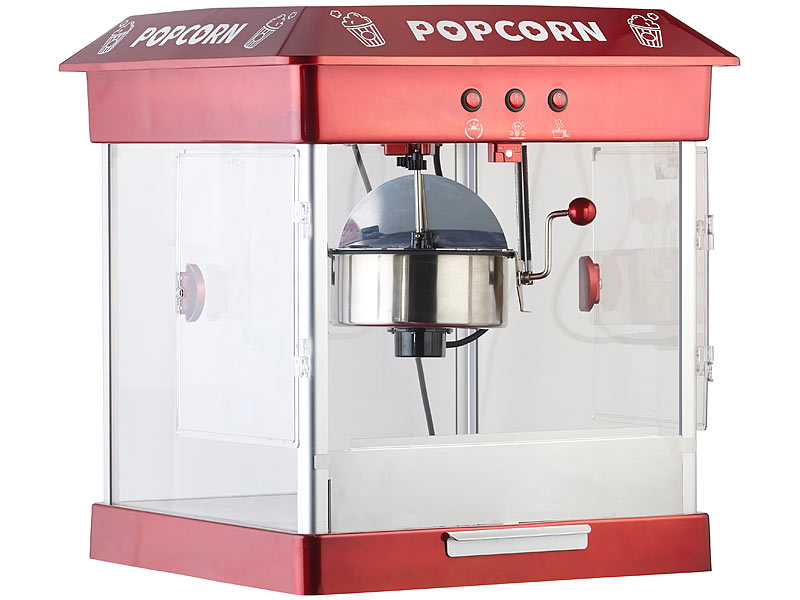 Profi-Gastro-Popcorn-Maschine mit Edelstahl-Topf, 800 Watt Profi-Gastro-Popcorn-Maschine mit Edelstahl-Topf, 800 Watt