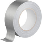 Reissfestes Gewebe-Klebeband, 4,8 cm breit, 0,17 mm dick, silbern, 50 m