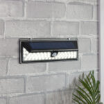 Wandleuchte, mit Solarpanel, mit Bewegungs-Sensor, 800 Lumen, 13,2 Watt
