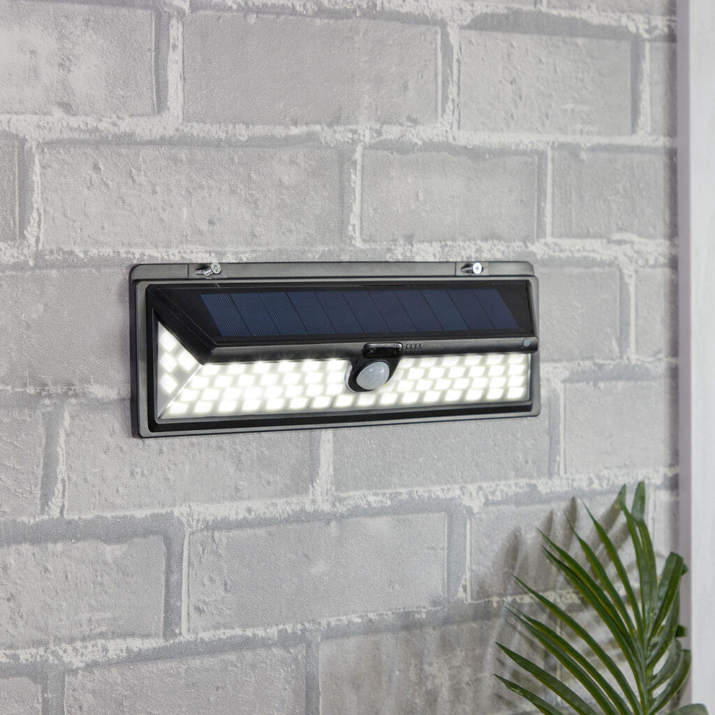 2er-Set Wandleuchte, mit Solarpanel, mit Bewegungs-Sensor, 800 Lumen, 13,2 Watt 2er-Set Wandleuchte, mit Solarpanel, mit Bewegungs-Sensor, 800 Lumen, 13,2 Watt