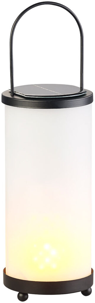 Solar-LED-Laterne, Glas/Metall, realistischer Fackel-Effekt, 96 LEDs Solar-LED-Laterne, Glas/Metall, realistischer Fackel-Effekt, 96 LEDs