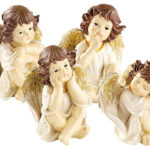 Grosse Deko-Weihnachtsengel im 4-er Set
