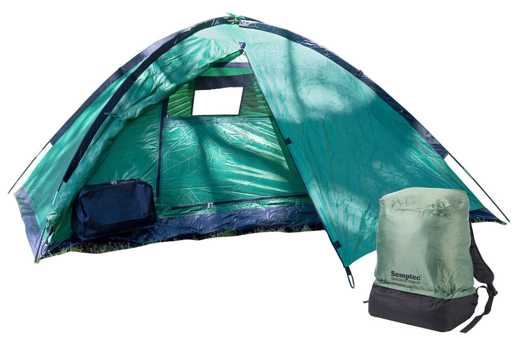 Ultrakompaktes Rucksack-Kuppelzelt, 2 Personen, 1.500 mm Wassersäule Ultrakompaktes Rucksack-Kuppelzelt, 2 Personen, 1.500 mm Wassersäule