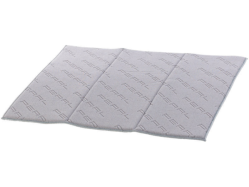 Weiche Mikrofaser-Abtropfmatte, saugfähig, faltbar, grau, 40 x 50 cm Weiche Mikrofaser-Abtropfmatte, saugfähig, faltbar, grau, 40 x 50 cm