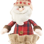 Weihnachtsmann-Türstopper, „Welcome“-Schriftzug, Sandfüllung, 1,1 kg
