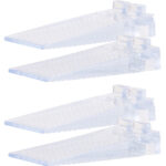 4er-Set transparente Kunststoff-Türkeile, 8,7cm, stapelbar