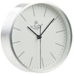 Moderne Aluminium-Tisch- & Wanduhr mit Quarz-Uhrwerk, Ø 15 cm