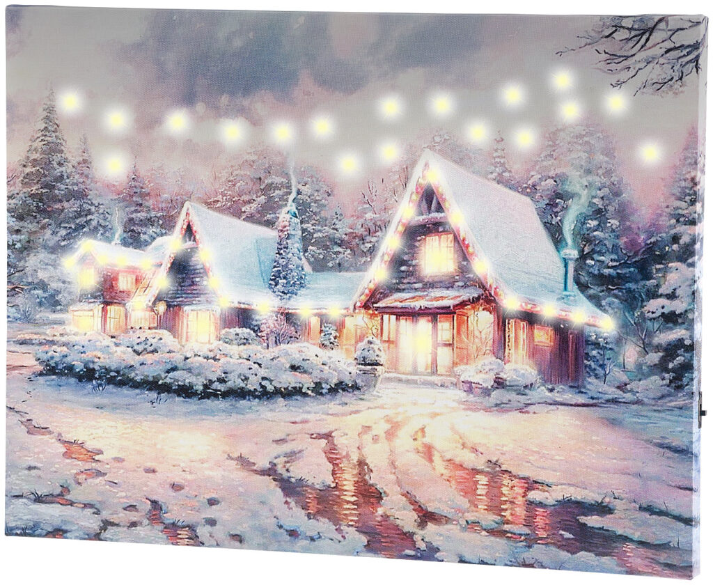 Wandbild „Winterdorf“ mit LED-Beleuchtung, 40 x 30 cm Wandbild „Winterdorf“ mit LED-Beleuchtung, 40 x 30 cm