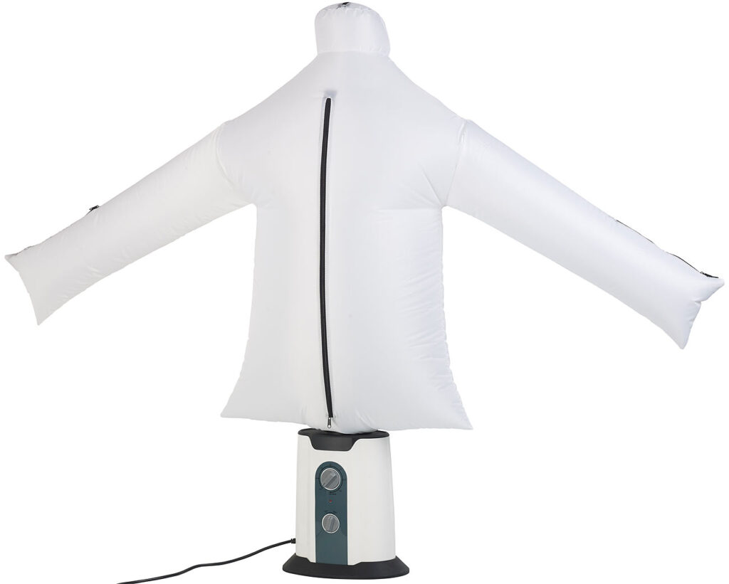 2in1-Bügelpuppe, Warmluft-Gebläse und Kleiderständer, Timer, 850 Watt 2in1-Bügelpuppe, Warmluft-Gebläse und Kleiderständer, Timer, 850 Watt