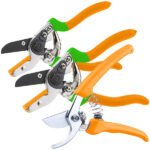 Gartenscheren-Set mit Bypass-& 2 Amboss-Scheren, 19 cm & 21,5 cm