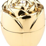 Ringschatulle Vergoldete Rose, mit Strass-Stein