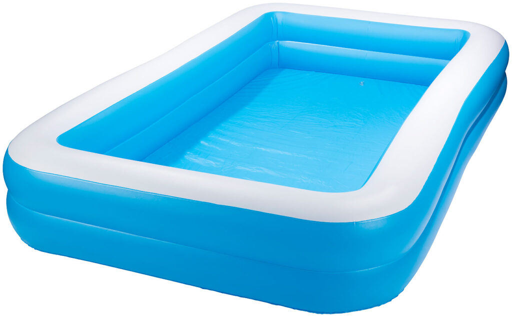 Aufblasbares Jumbo-Planschbecken, 305 x 183 x 51 cm, blau-weiss Aufblasbares Jumbo-Planschbecken, 305 x 183 x 51 cm, blau-weiss